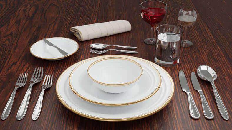 Knigge am Tisch - Besteck - Kochschein