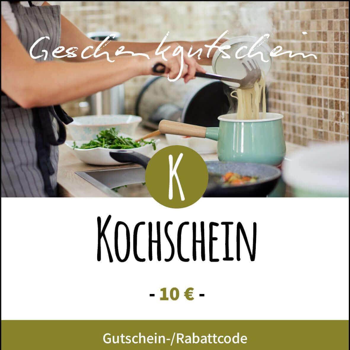 Geschenkgutscheine mit 100% Mehrwert - Kochschein