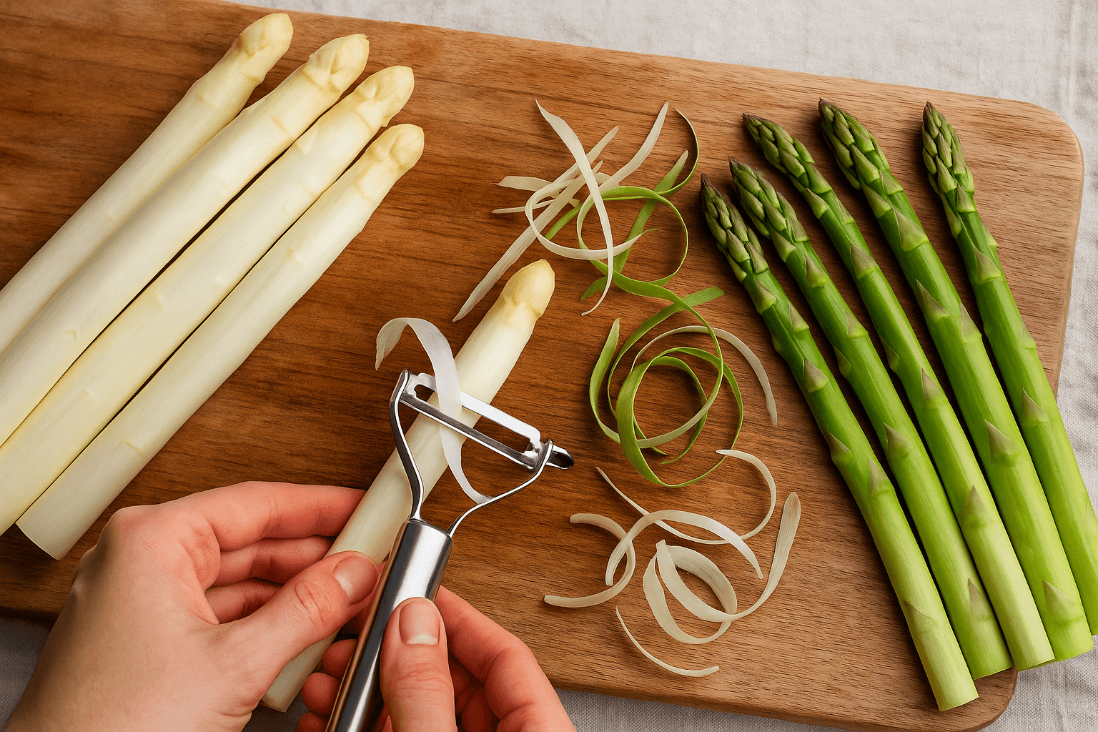 Wie schäle ich Spargel wie ein Profi – so geht’s richtig! - Kochschein