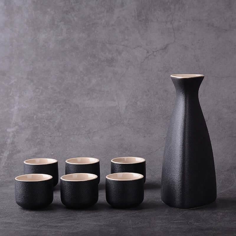 Komplettes Sake Trinkset aus Keramik (Zwei Varianten und Farben) - Kochschein