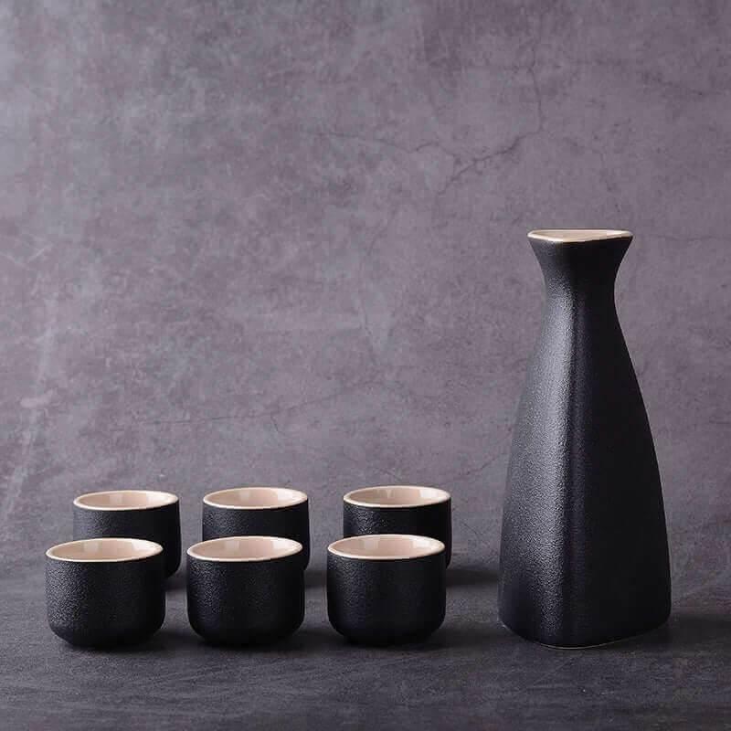 Komplettes Sake Trinkset aus Keramik (Zwei Varianten und Farben) - Kochschein