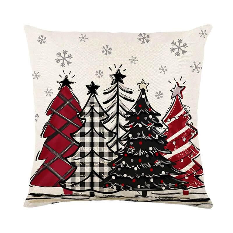 Weihnachtsdekoration Kissenbezug aus Leinen 45x45 cm (vier Varianten) - Kochschein
