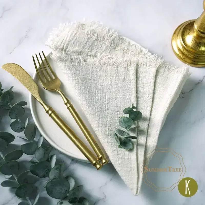 SUMMERTREE Gaze Stoffservietten Baumwolle 41x41cm - Set 20 Stück (viele Farben) - Kochschein