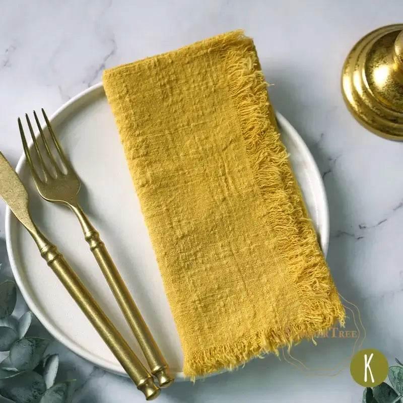 SUMMERTREE Gaze Stoffservietten Baumwolle 41x41cm - Set 20 Stück (viele Farben) - Kochschein