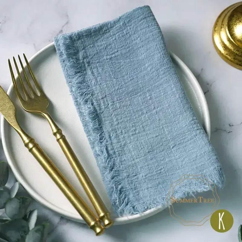 SUMMERTREE Gaze Stoffservietten Baumwolle 41x41cm - Set 20 Stück (viele Farben) - Kochschein