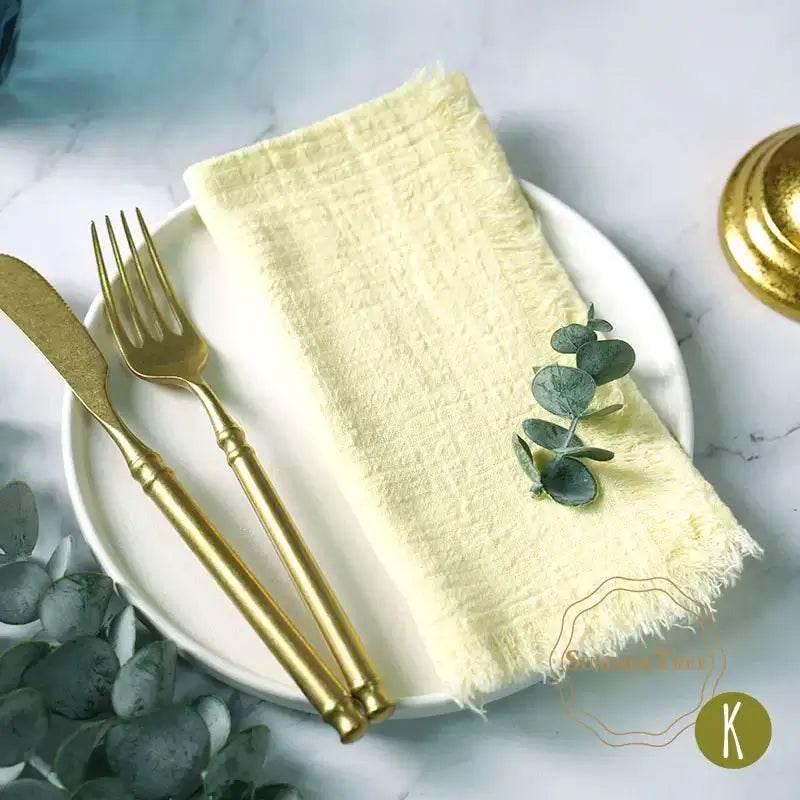 SUMMERTREE Gaze Stoffservietten Baumwolle 41x41cm - Set 20 Stück (viele Farben) - Kochschein