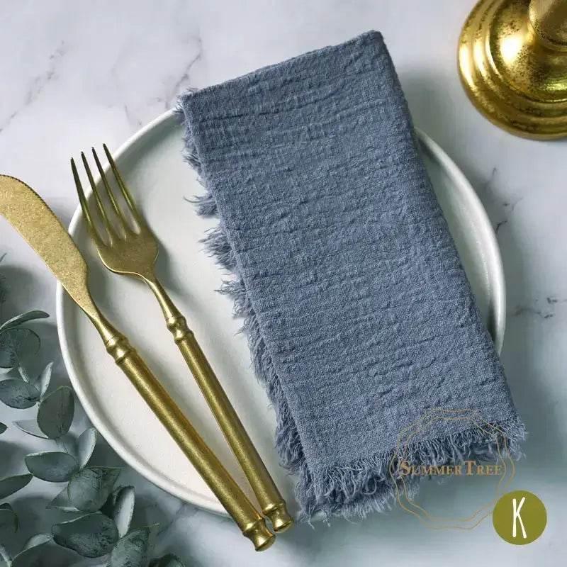 SUMMERTREE Gaze Stoffservietten Baumwolle 41x41cm - Set 20 Stück (viele Farben) - Kochschein