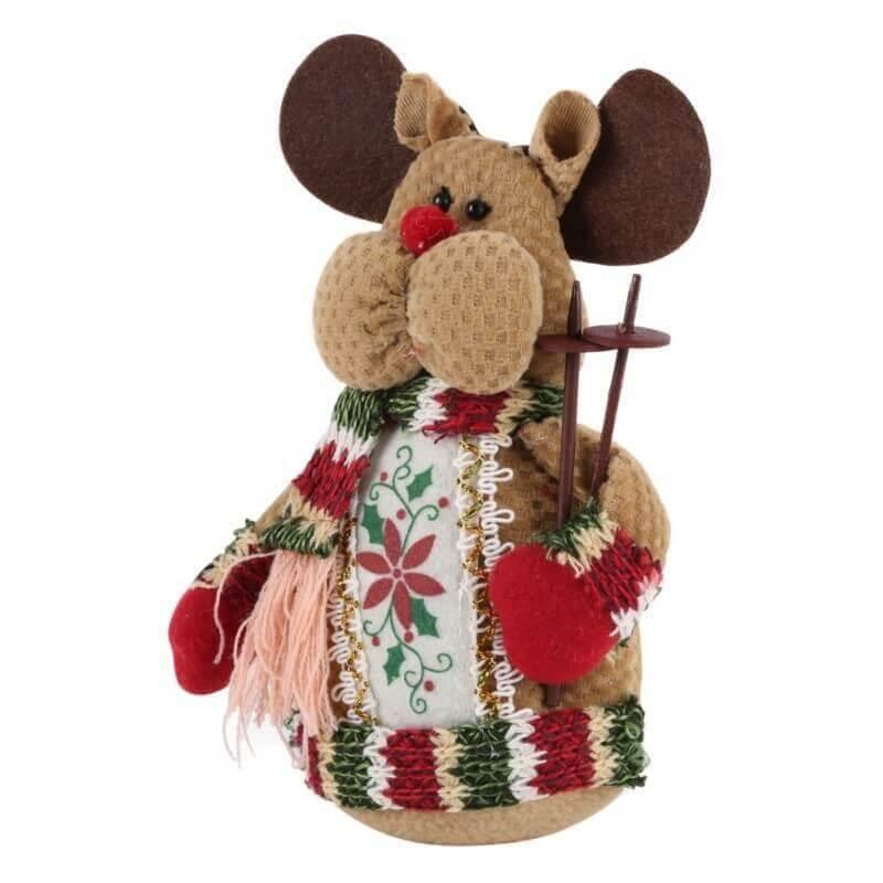 Weihnachtsdekoration | Weihnachtsfigur Elch - Weihnachtsmann - Schneemann - Kochschein