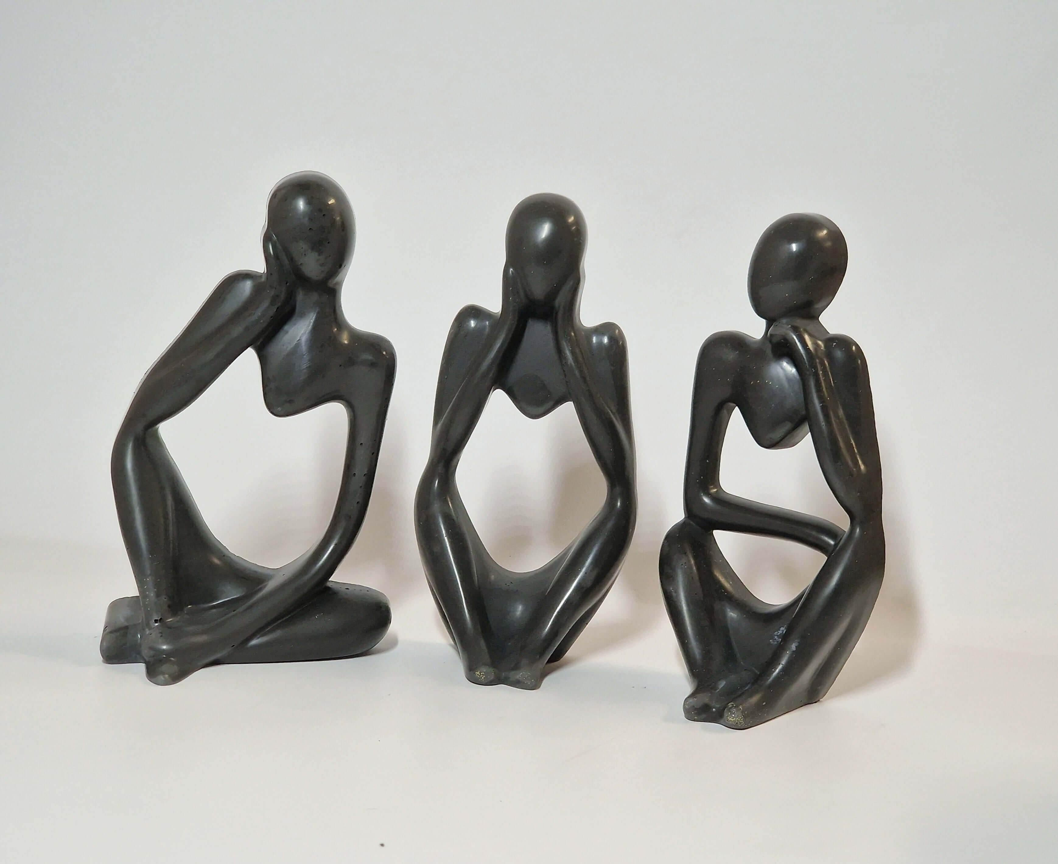 Handgefertigte Gipsfiguren im 3er-Set (zwei Farben) - Kochschein