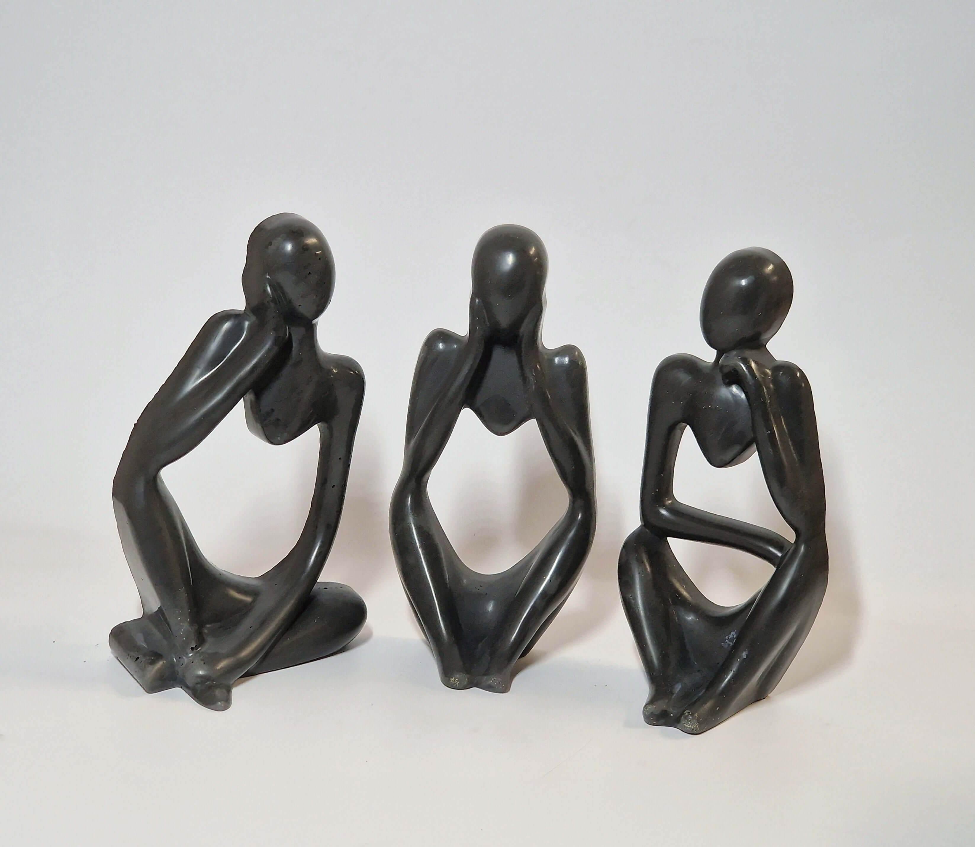 Handgefertigte Gipsfiguren im 3er-Set (zwei Farben) - Kochschein