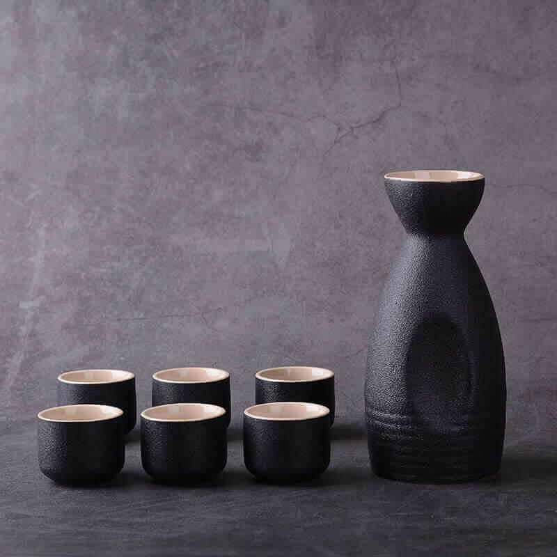 Komplettes Sake Trinkset aus Keramik (Zwei Varianten und Farben) - Kochschein