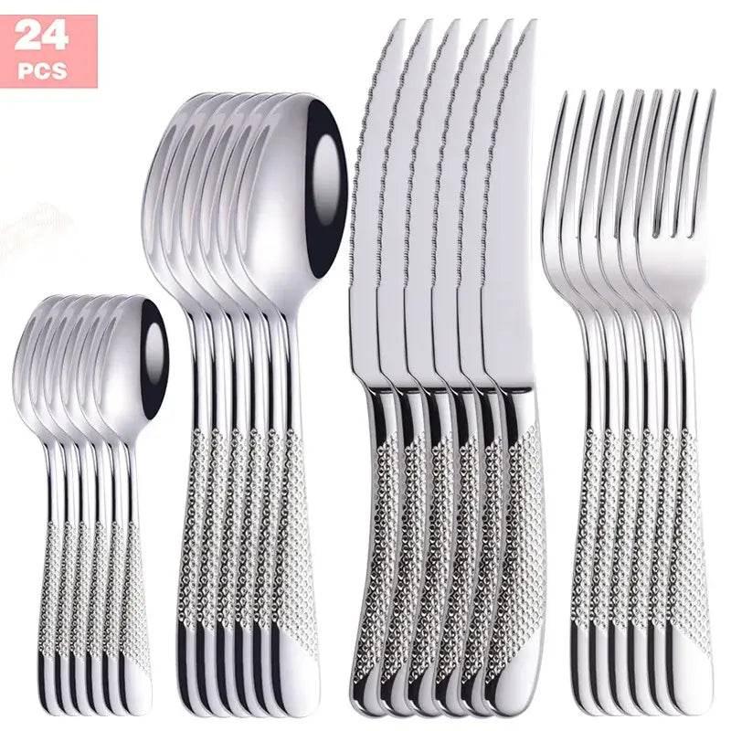 Besteckset 18/10 Edelstahl | DEKOR (zwei Varianten und Sets) - Kochschein