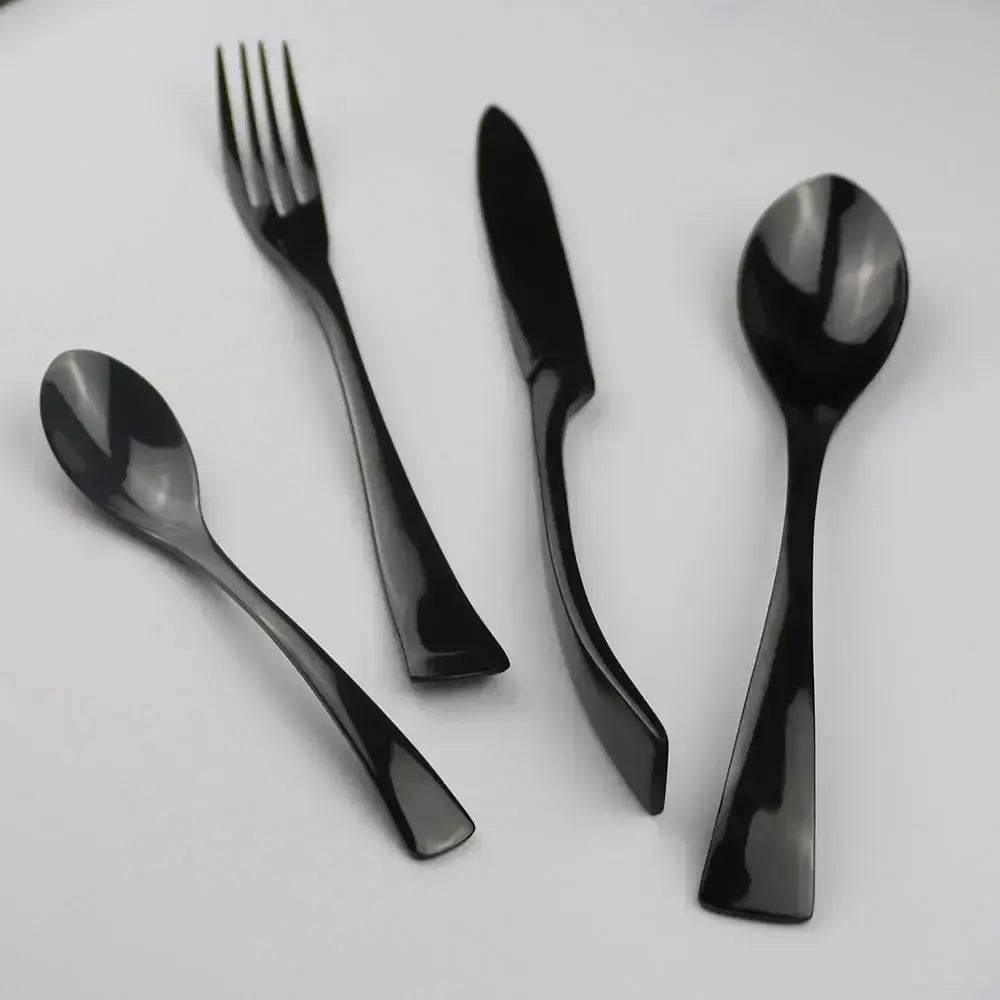 Extravagantes schwarzes Edelstahl Besteck Set (Einzeln bestellen) - Kochschein