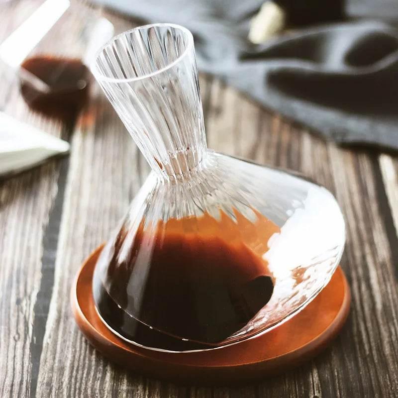 Exklusiver rotierender Kristallglas Dekanter (1 Liter) - Kochschein