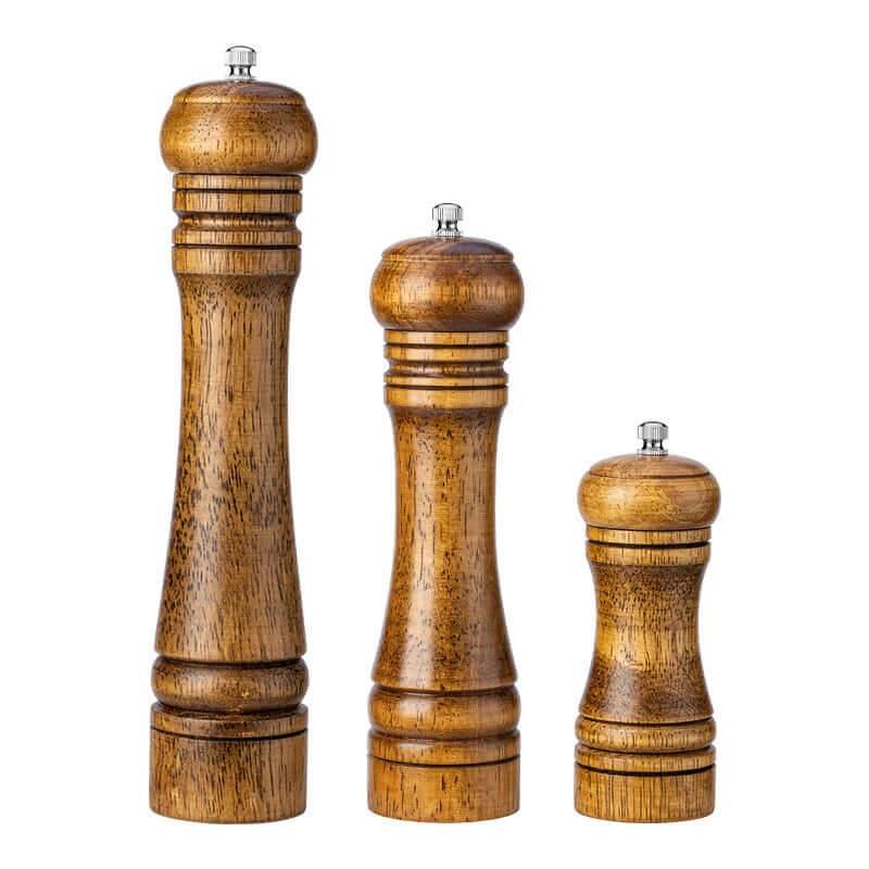 Klassische Gewürzmühle - Pfeffermühle aus Eichenholz (drei Größen) - Kochschein
