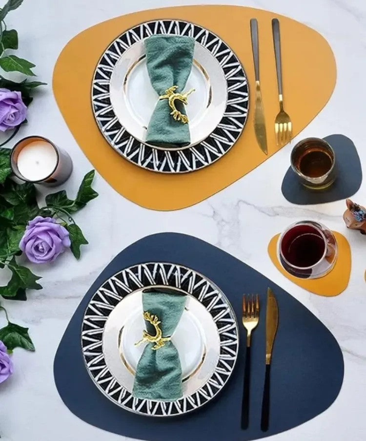 Großes Leder Tischset - Tischuntersetzer (10 Farben + Sets) NEU - Kochschein
