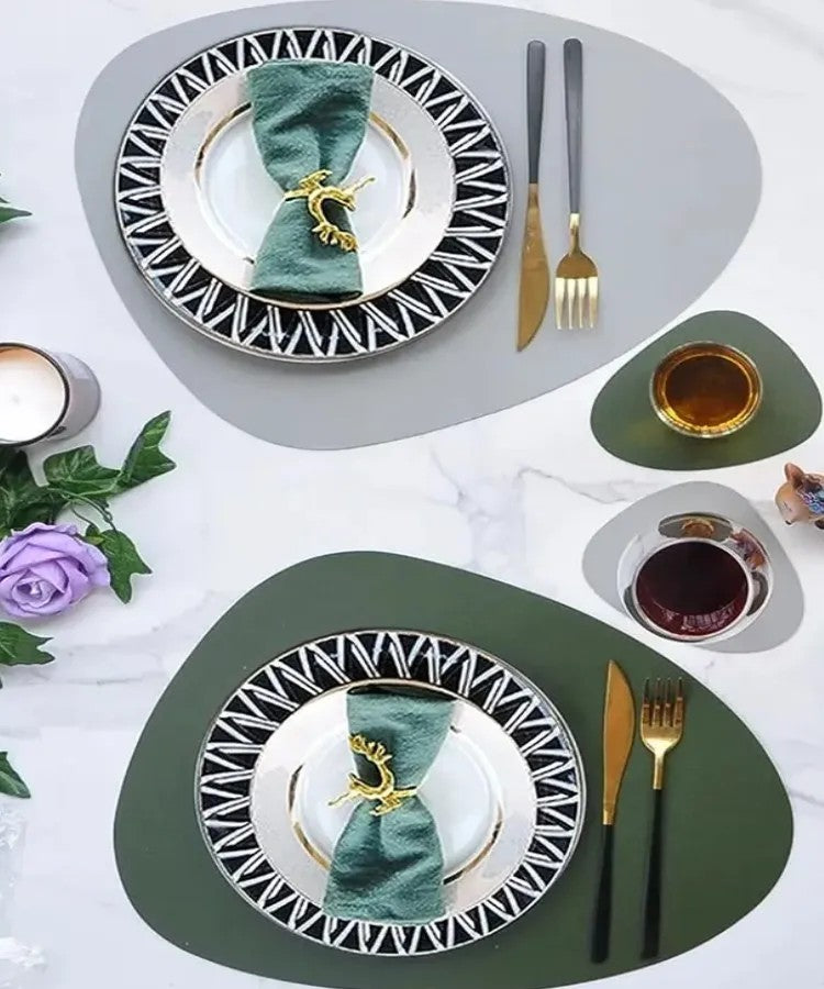 Großes Leder Tischset - Tischuntersetzer (10 Farben + Sets) NEU - Kochschein