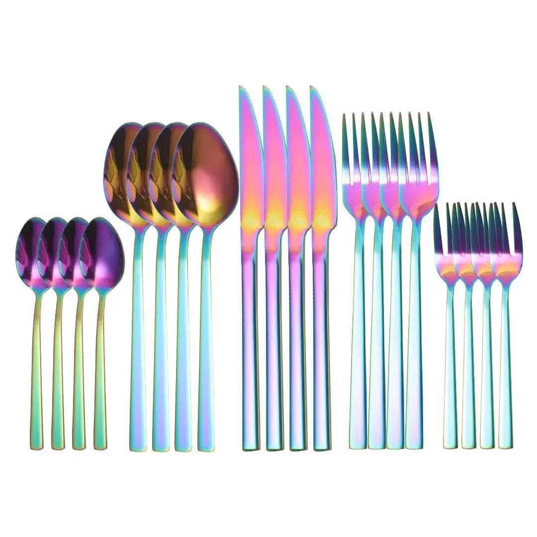 Extravagantes Besteck Set 20-teilig Edelstahl | PUR (verschiedene Farben) - Kochschein