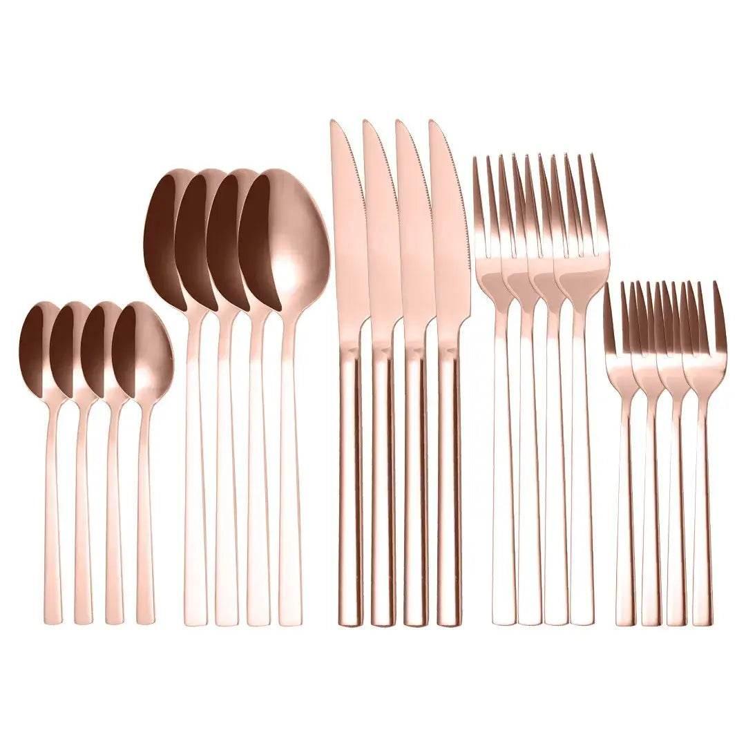 Extravagantes Besteck Set 20-teilig Edelstahl | PUR (verschiedene Farben) - Kochschein