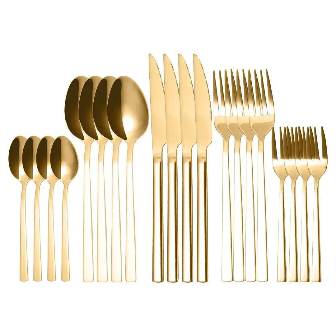 Extravagantes Besteck Set 20-teilig Edelstahl | PUR (verschiedene Farben) - Kochschein