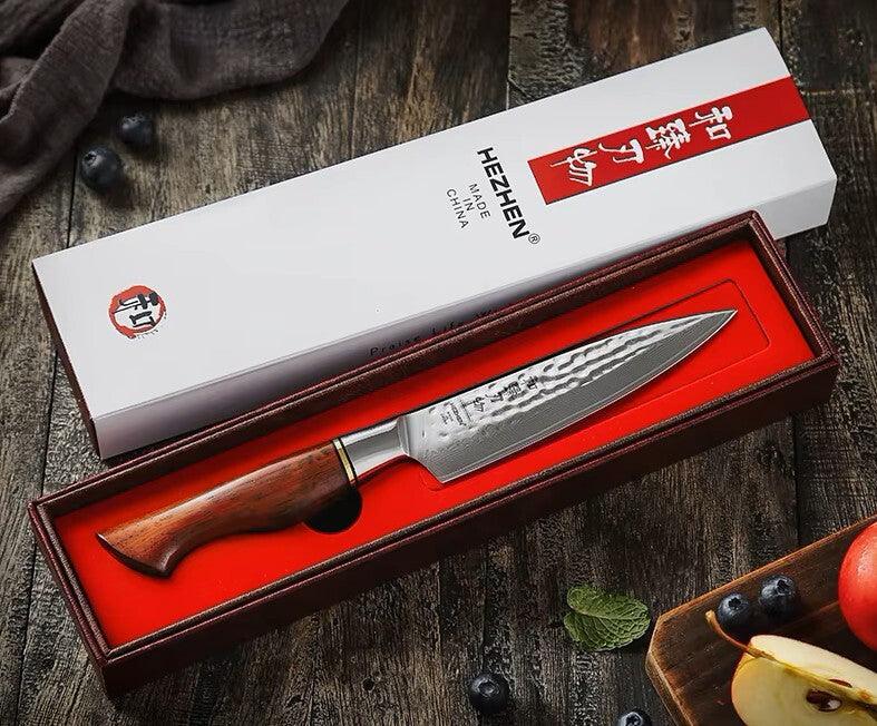 HEZHEN Damastmesser - Master Series 5 Zoll | 73-Lagen Premium Qualität - Kochschein