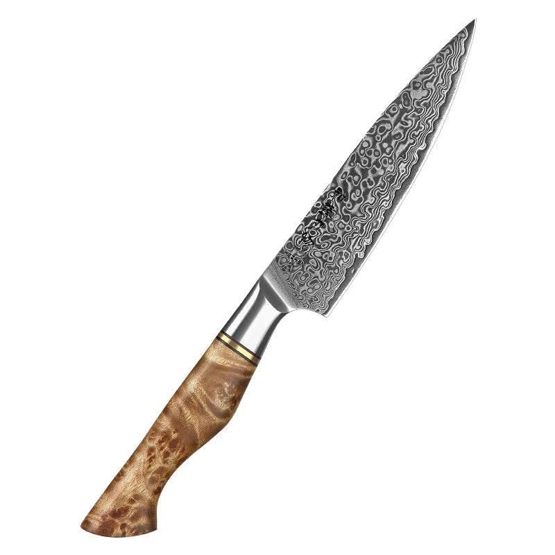 HEZHEN Utility Damastmesser - Master Series 5 Zoll | 67-Lagen - Kochschein
