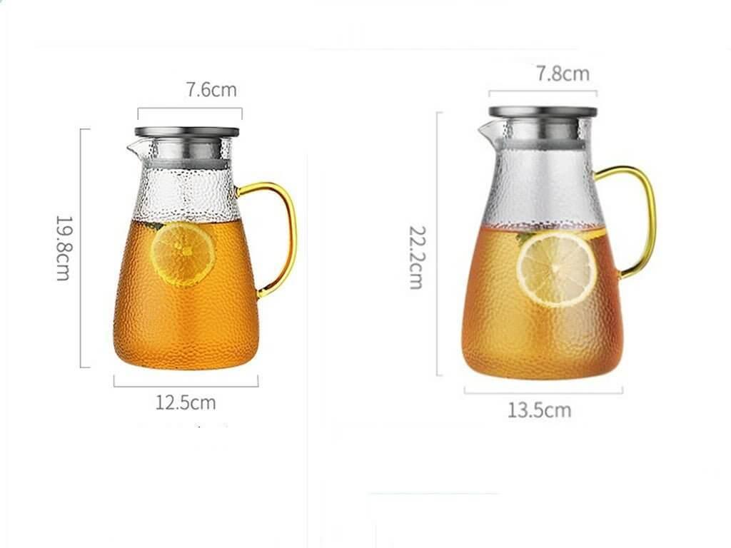 Hochwertige Glas Karaffe - mit Filter (Zwei Größen) - Kochschein
