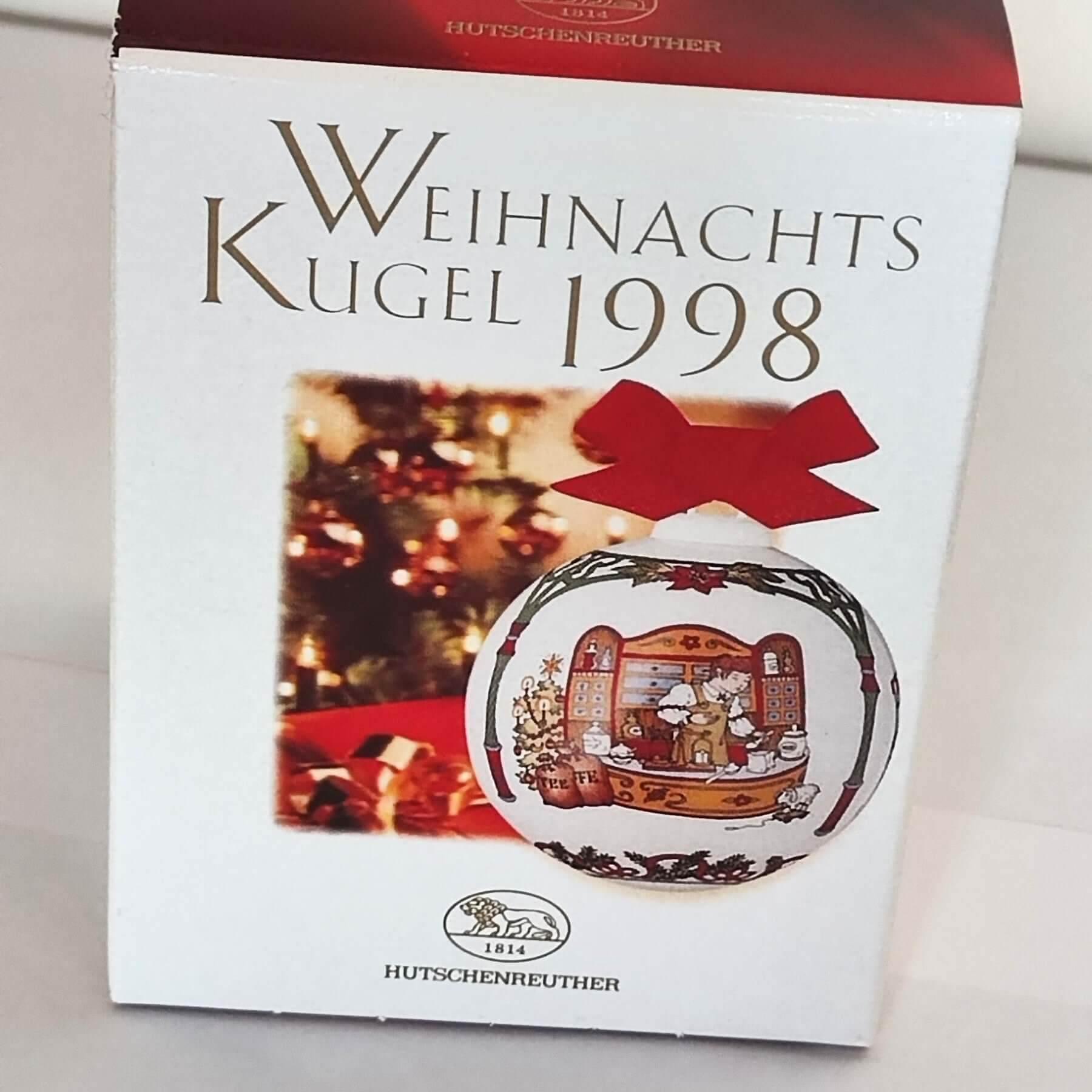 Hutschenreuther Weihnachtskugel 1998 - Limitierte Auflage - Kochschein