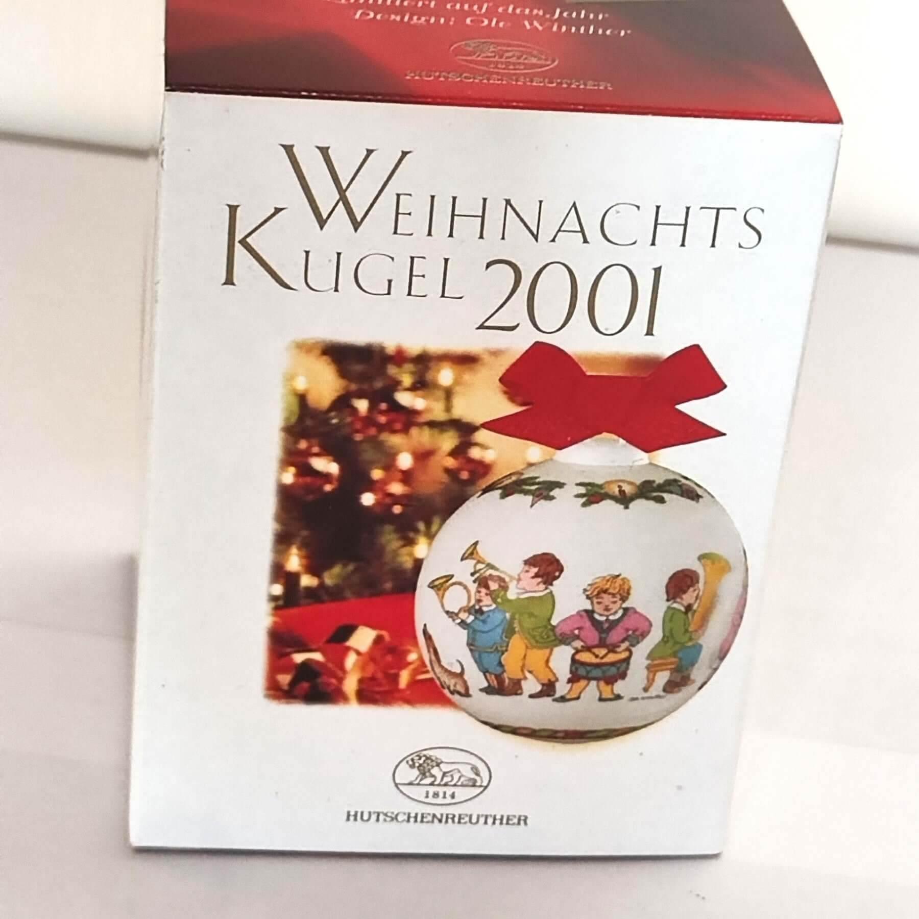 Hutschenreuther Weihnachtskugel 2001 - Limitierte Auflage - Kochschein