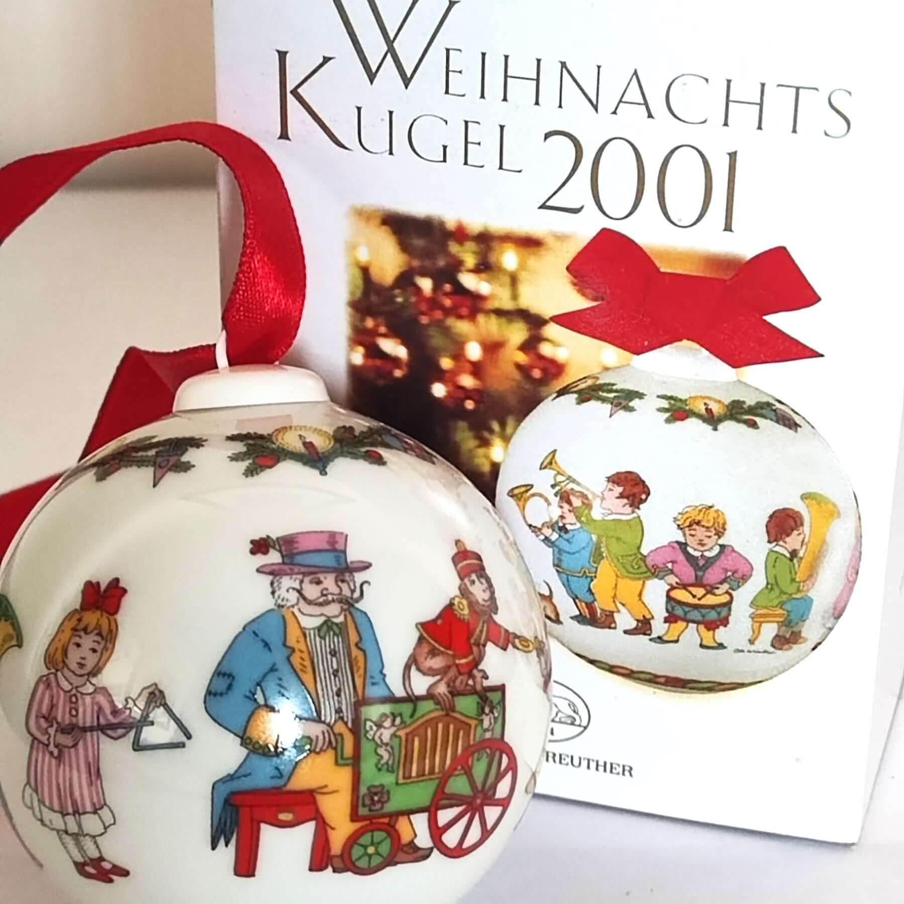 Hutschenreuther Weihnachtskugel 2001 - Limitierte Auflage - Kochschein