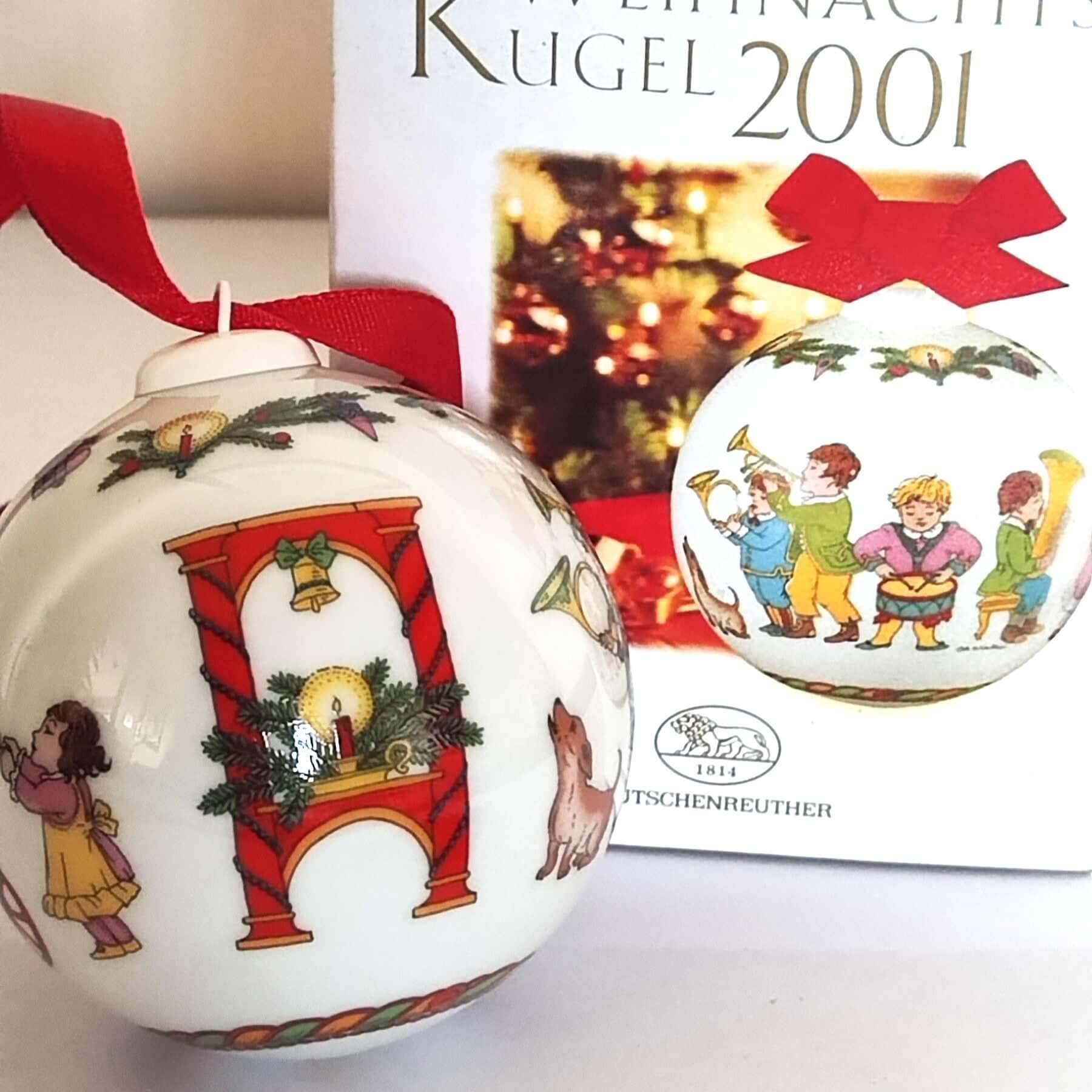 Hutschenreuther Weihnachtskugel 2001 - Limitierte Auflage - Kochschein