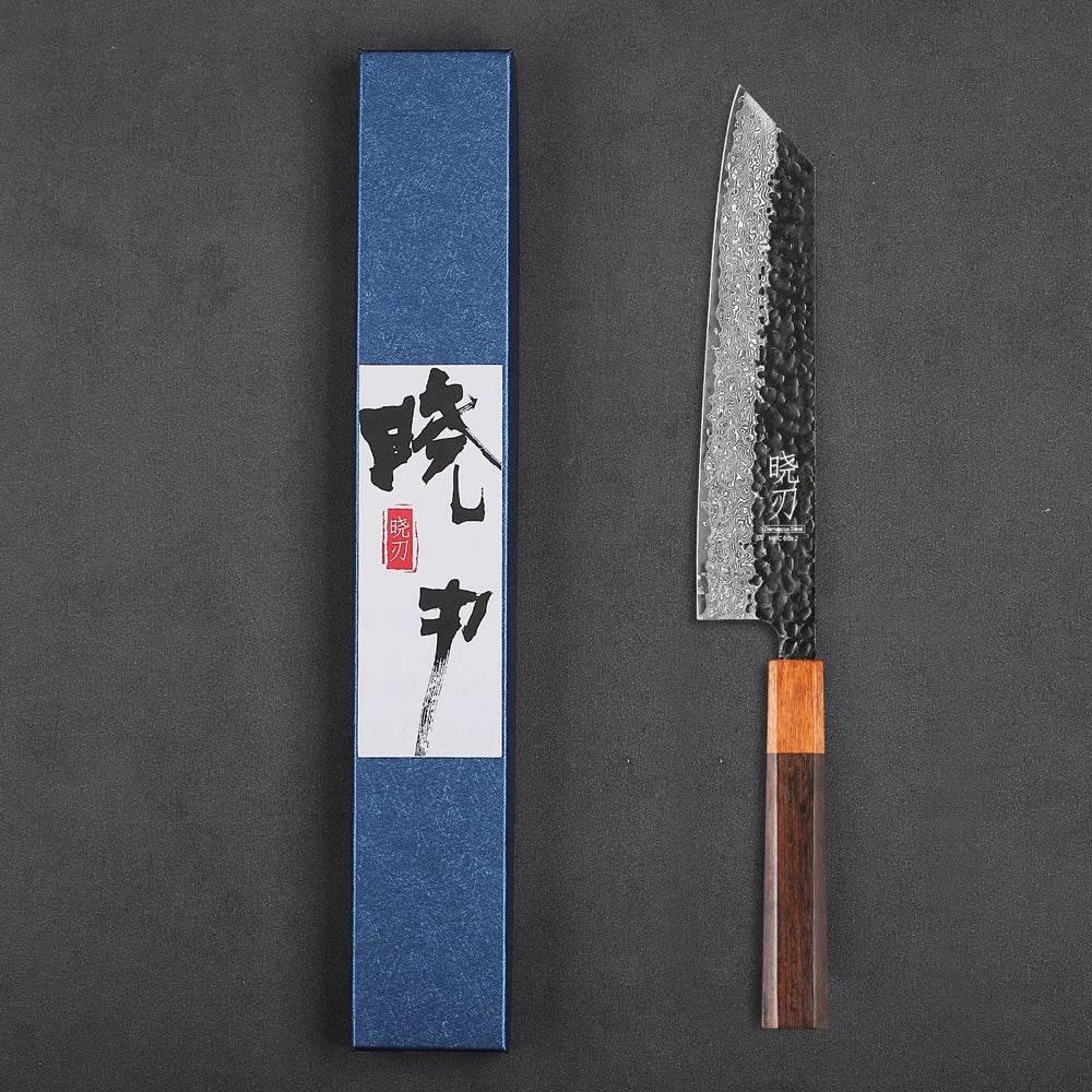 Japanisches Kiritsuke Damastmesser 20 cm | 67 Lagen - Handgeschmiedet - Kochschein