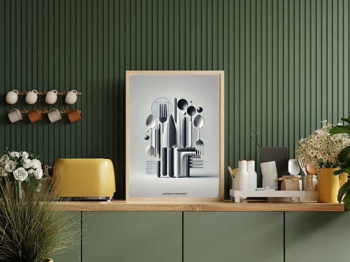 Küchenposter ABSTRAKT 02 - Besteck | digitaler Download - Kochschein