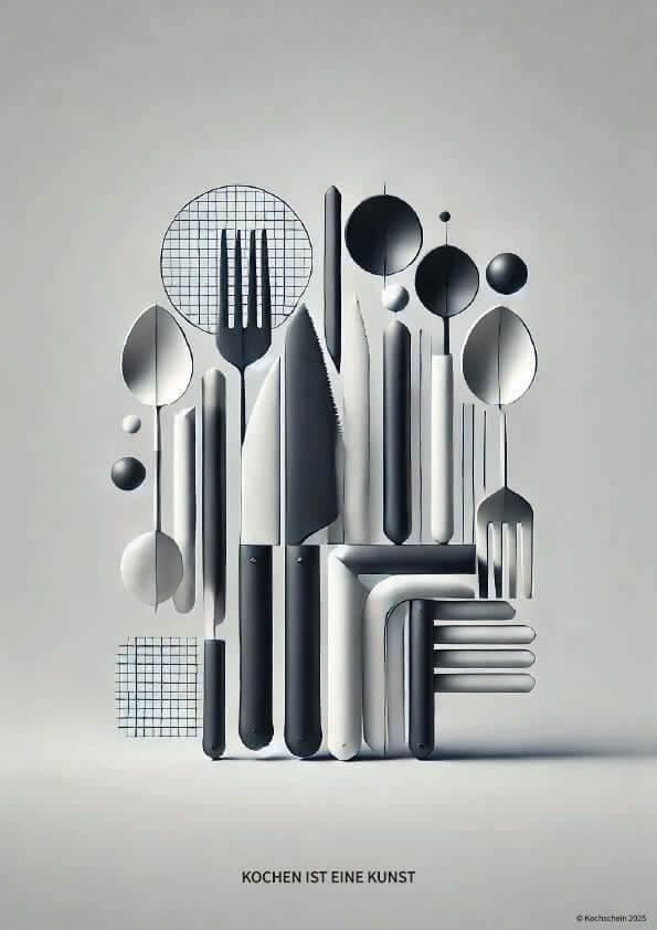 Küchenposter ABSTRAKT 02 - Besteck | digitaler Download - Kochschein
