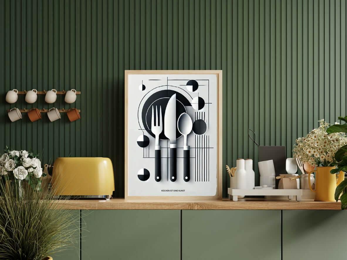 Küchenposter ABSTRAKT 01 - Besteck | digitaler Download - Kochschein