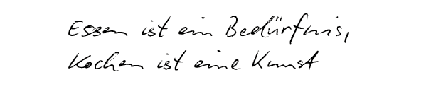 Essen ist ein Bedürfnis | Kochschein