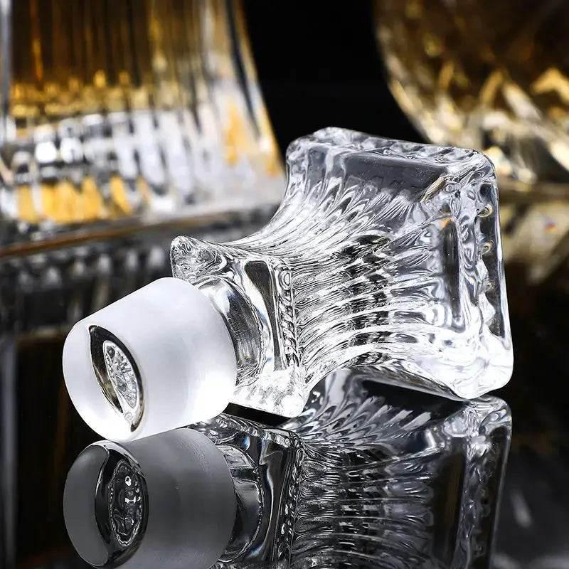 Edle handgefertigte Kristall Dekanter Whiskey - Karaffe (6 Varianten) - Kochschein