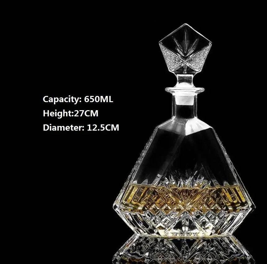 Edle handgefertigte Kristall Dekanter Whiskey - Karaffe (6 Varianten) - Kochschein