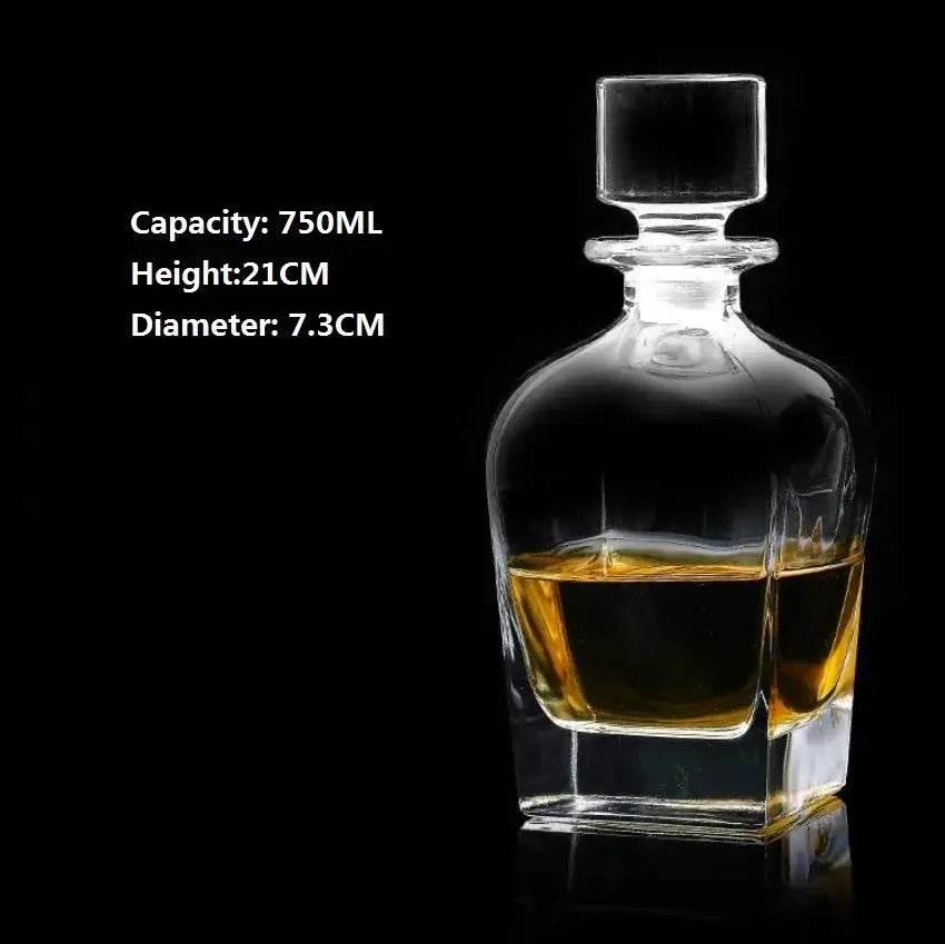 Edle handgefertigte Kristall Dekanter Whiskey - Karaffe (6 Varianten) - Kochschein