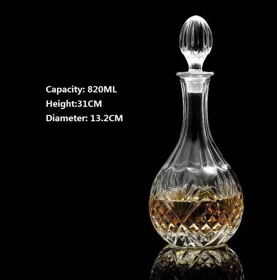 Edle handgefertigte Kristall Dekanter Whiskey - Karaffe (6 Varianten) - Kochschein