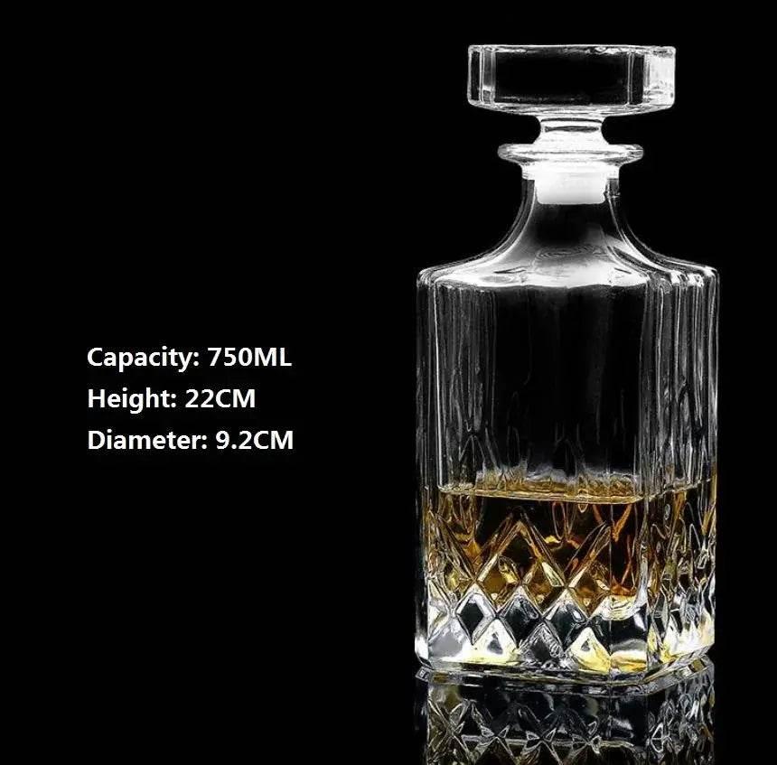 Edle handgefertigte Kristall Dekanter Whiskey - Karaffe (6 Varianten) - Kochschein