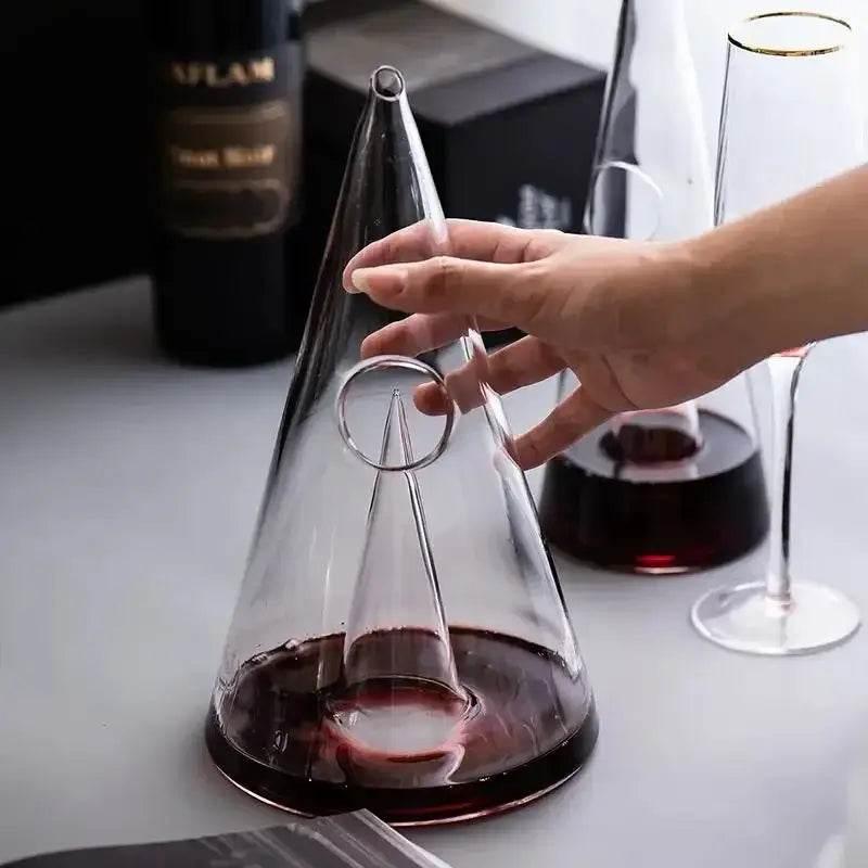 Handgefertigter Luxus Wein Dekanter PYRAMIDE (3 Größen) – Kochschein