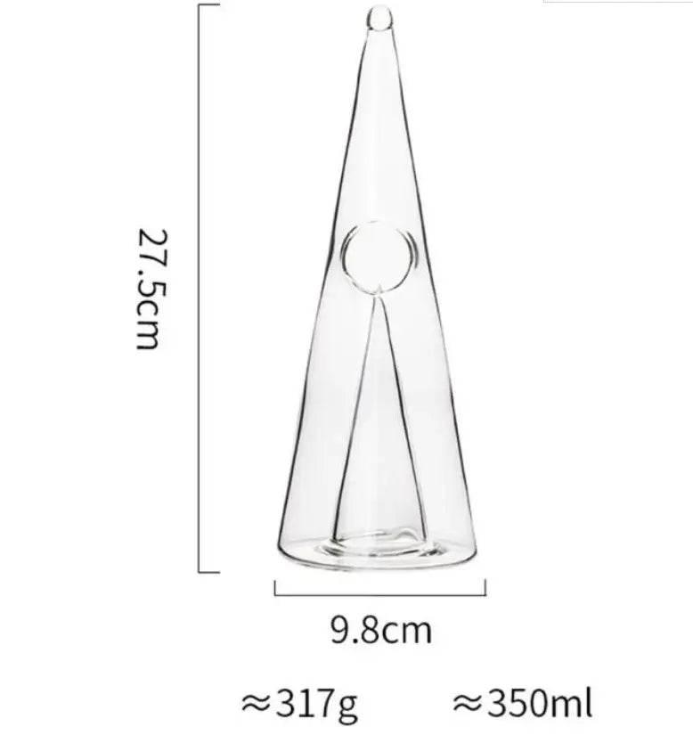 Handgefertigter Luxus Wein Dekanter PYRAMIDE (3 Größen) - Kochschein