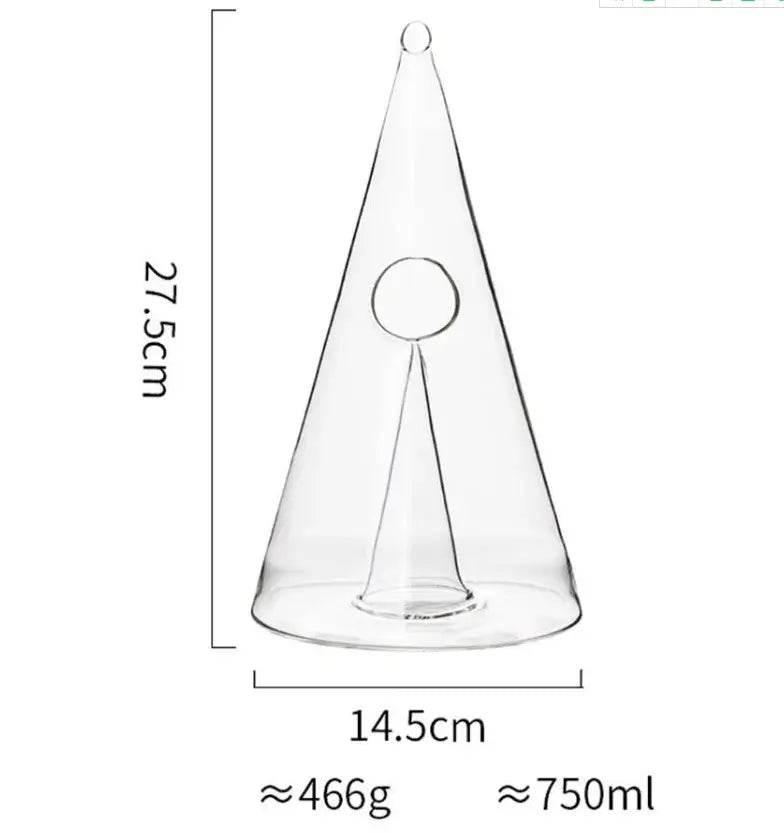 Handgefertigter Luxus Wein Dekanter PYRAMIDE (3 Größen) - Kochschein