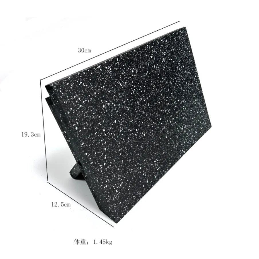 Magnetischer Messerblock aus MDF (Schwarz oder Moiré) - Kochschein
