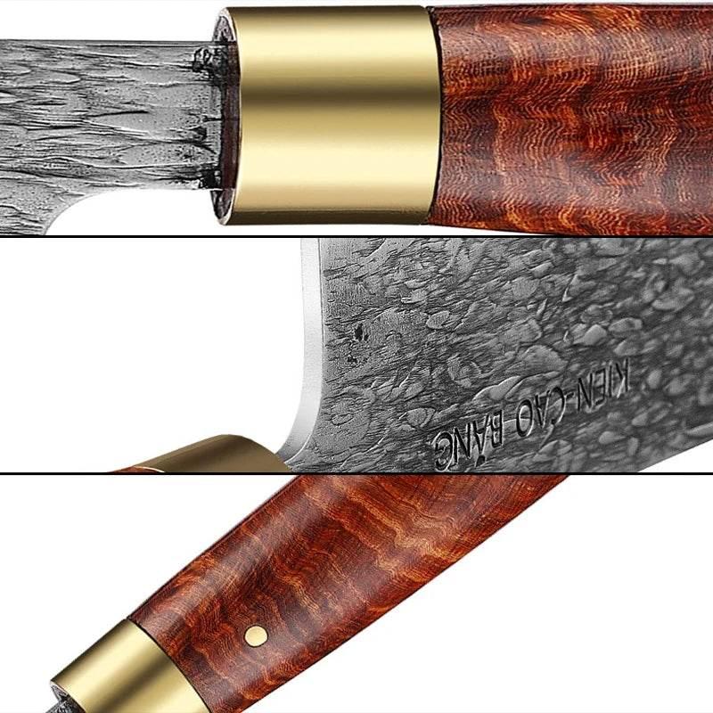 Professionelles japanisches Küchenmesser (20cm) handgeschmiedet mit Geschenkbox - Kochschein