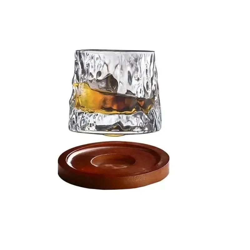 Rotierendes Whiskeyglas aus bleifreiem Kristallglas I (3 Varianten und Sets) - Kochschein