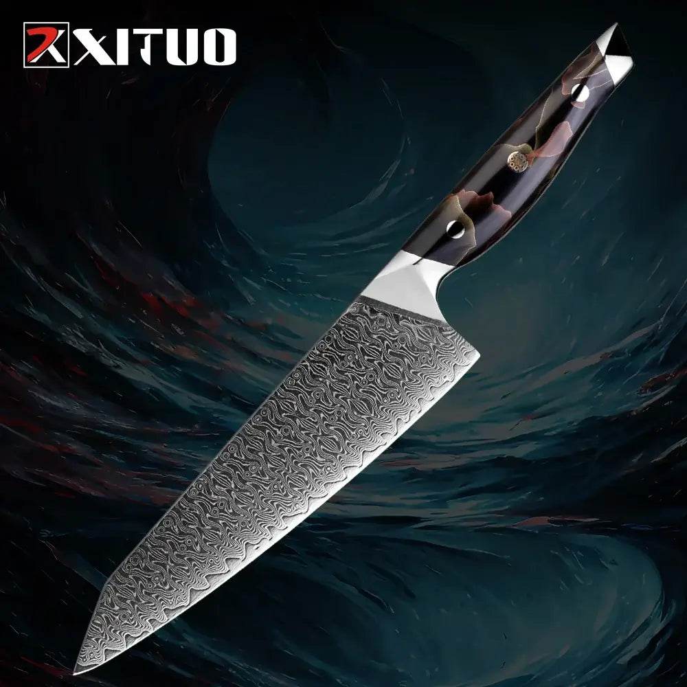 XITUO Exklusives Küchenmesser Set | 67-Lagen Damast (Einzeln oder Sets) - Kochschein