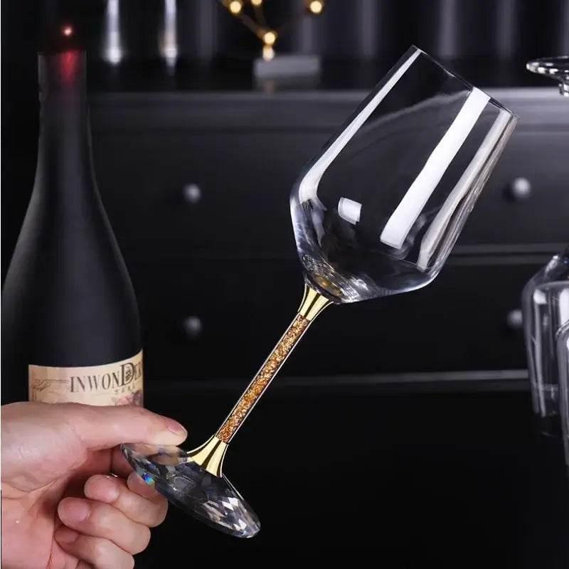 Luxuriöses Gold Kristallglas Weinglas Set (2 Stück) - Kochschein