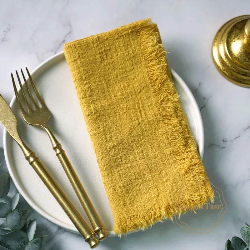 SUMMERTREE Gaze Stoffservietten Baumwolle 41x41cm - Set 20 Stück (viele Farben) - Kochschein